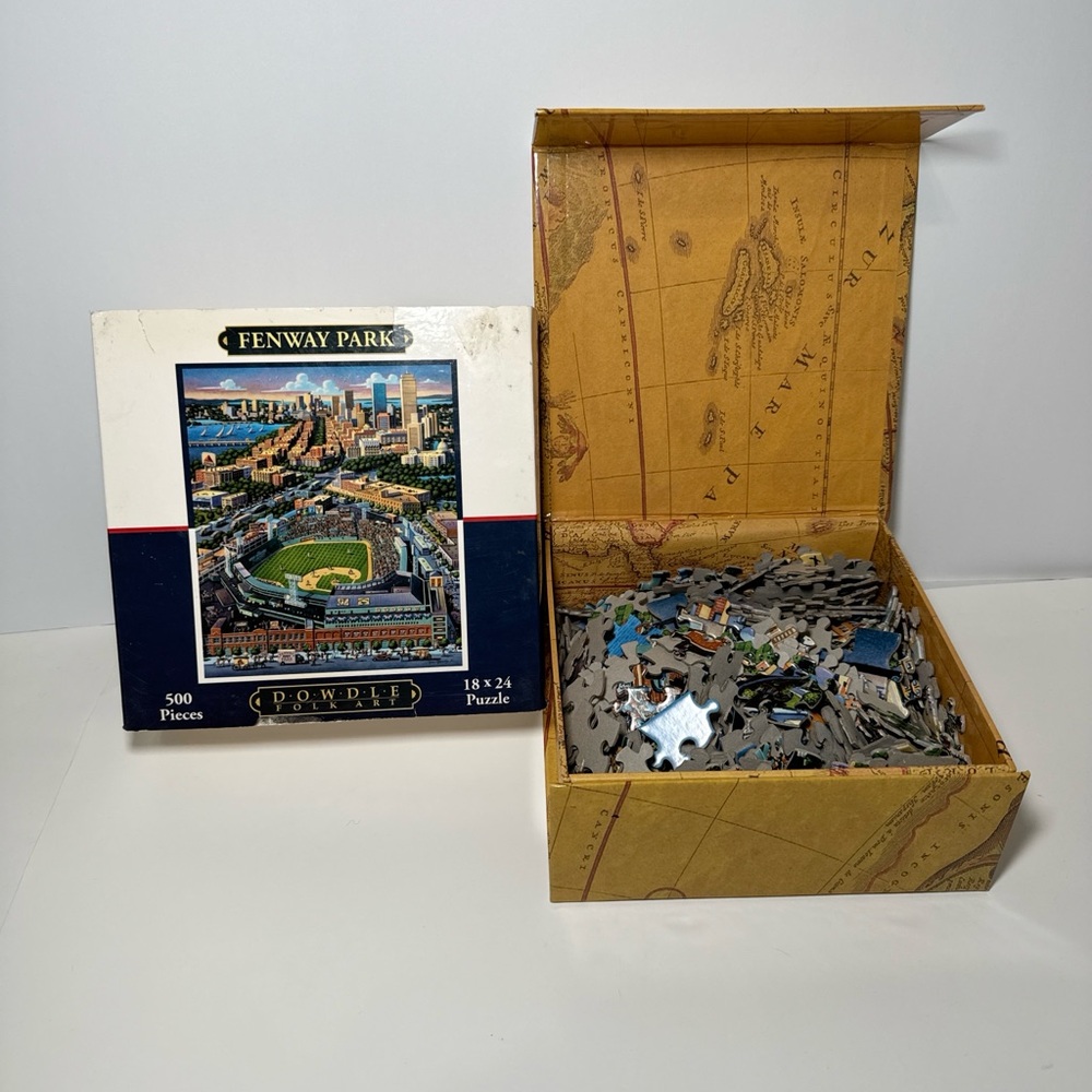 Dowdle Folk Art Fenway Park 500 Piece Puzzle 18 x 24 Complete - Picture 4 of 5